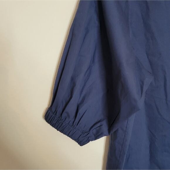 G. LABEL BY GOOP Anjelica Zip-Front Top in Navy 0 - Picture 8 of 11